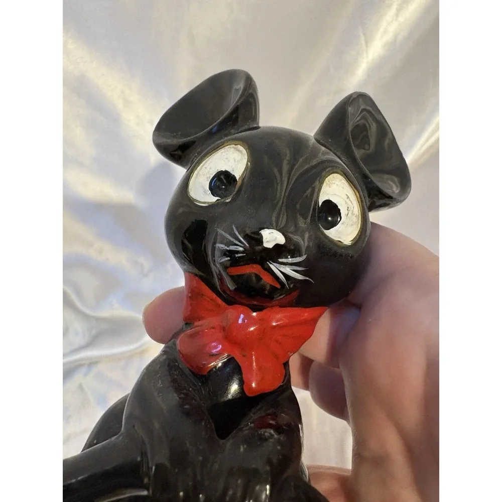 Vintage Black Big Ear Mouse Figurine